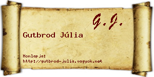 Gutbrod Júlia névjegykártya